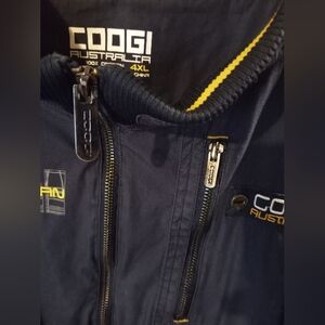 Rare Vintage Coogi Australia Classic Fit Navy Blue Lined Full Zip Jacket